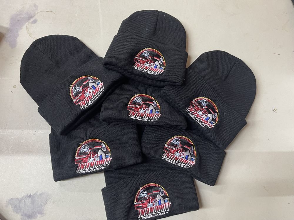 Custom beanies with embroidered patches